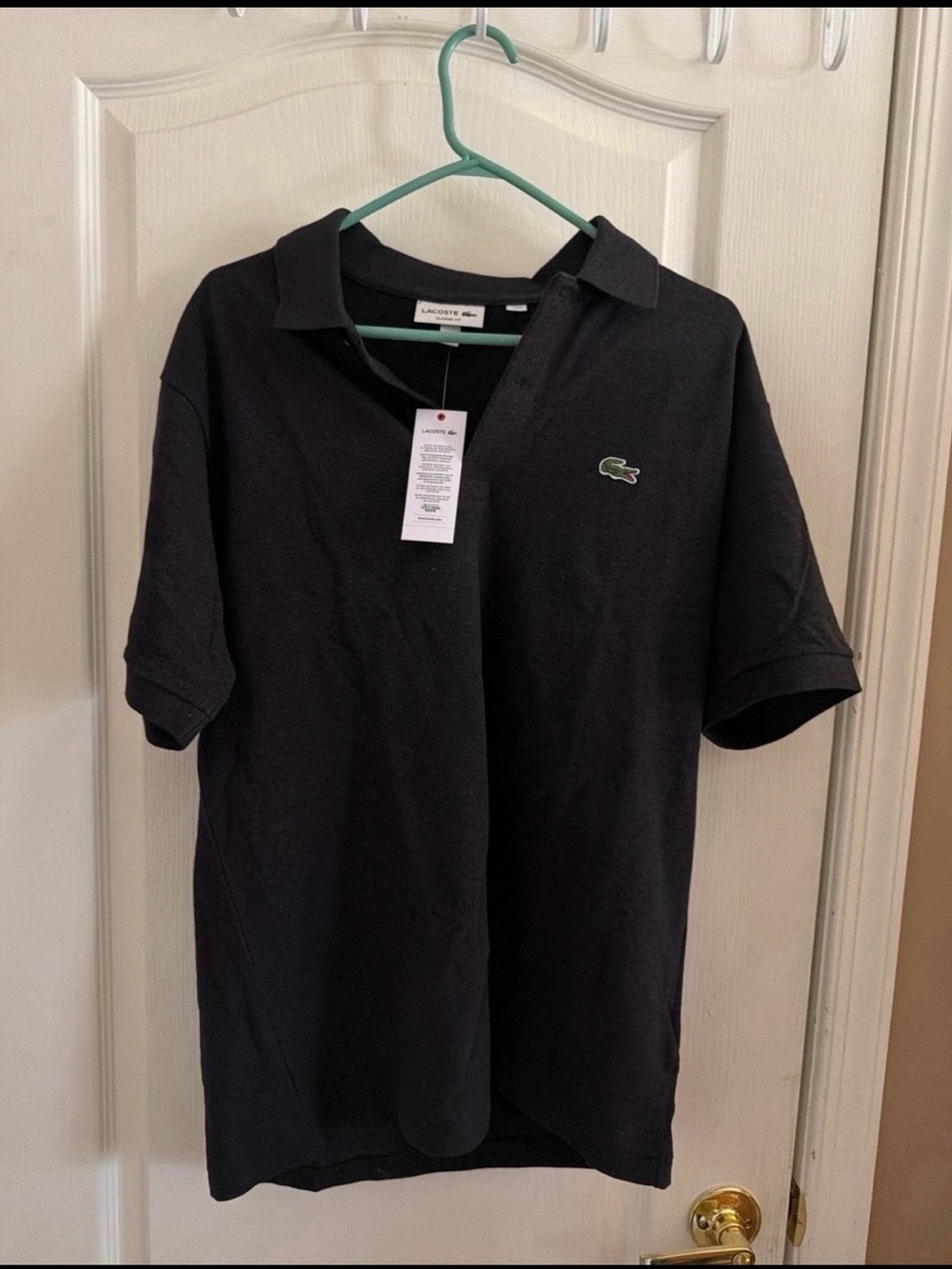 Lacoste classic fit polo in dark gray /charcoal color